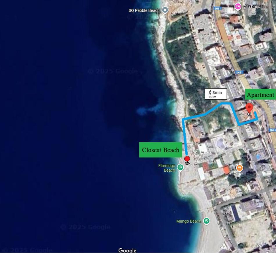 Premium Sea View Apartment Саранда Экстерьер фото